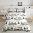 thumbnail image 1 of Erosebridal Kawaii Train Bedding Full Comforter Set, Cartoon Railroad Down Comforter, Rail Vehicle Decor, Reversible, 1 of 8