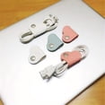thumbnail image 5 of Noothes Heart Cord Organizer Portable PU Leather Heart Shape Cable Winder Leather Data Cable Cord Organizers Leather For Headphones USB, 5 of 7