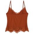 thumbnail image 6 of Alvivi Women's Lace Crop Top Y2k Cropped Tees Cami Ribbed Knitted Tank Tops Light Brown XXL, 6 of 7