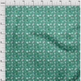 thumbnail image 4 of oneOone Popeline de Coton Vert Mer Tissu Automne Matière de Robe Tissu Imprimé Tissu au Mètre 56 Pouces de Large, 4 of 4