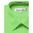 thumbnail image 2 of GIOVANNI UOMO Men's Traditional Fit Solid Color Dress Shirt Lime Green 22 34/35, 2 of 2
