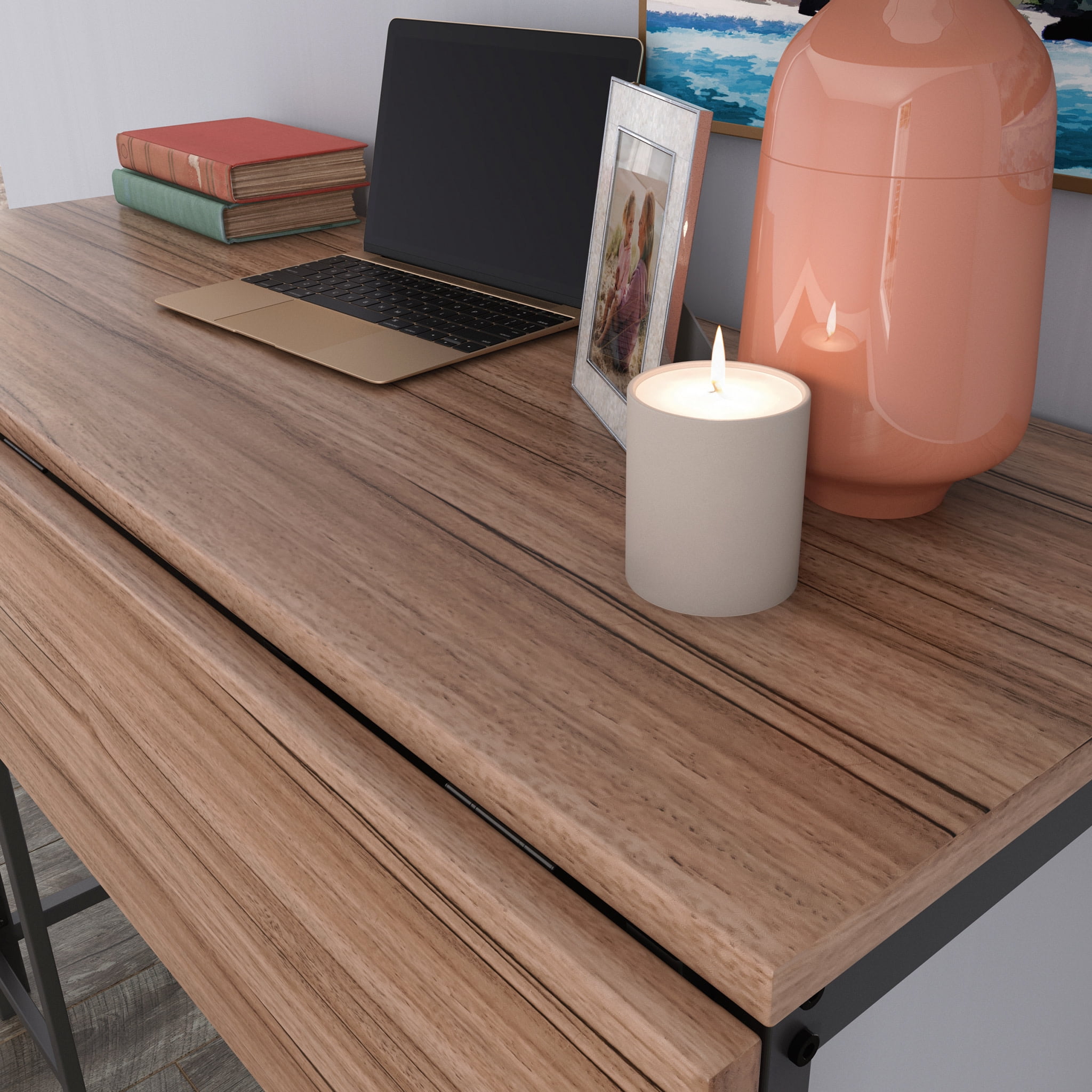 Sauder North Avenue Modern Drop Leaf Table, Sindoori Mango Finish