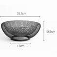 thumbnail image 2 of Metal Mesh Countertop Fruit Snacks Basket Bowl Stand for Kitchen, Black Decorative Table Centerpiec, 2 of 5