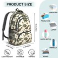 thumbnail image 5 of Dinosaur and Silhouette Off White Backpack for School, Cute School Bag with Adjustable Shoulder Straps and Padded Back, 16.9"x12.6"x5.9", 5 of 5