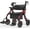Red, variant on 2-in-1 Bariatric Rollator, 400lb Extra-Wide Seat & 10" All-Terrain Wheels, Senior Mobility Combo-Red