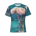 thumbnail image 4 of Vsdgher Flowers in Glass Vase Print Men's Dry Fit Mesh Athletic Shirts Moisture Wicking Tennis T-Shirt Tops, 4 of 9