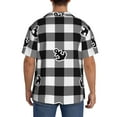 thumbnail image 5 of Fotbe Anchor Black Tartan Plaid print Short Sleeve Button Down Shirts for Men Casual Summer Beach Wrinkle Free Shirt-Medium, 5 of 7