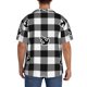 thumbnail image 3 of Balery Anchor Black Tartan Plaid Camisa Casual de Manga Corta con Botones para Hombre, Texturizada, Estilo Cubano, para Playa, Verano-Large, 3 of 5