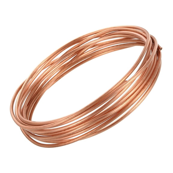 Uxcell Copper Tube 13.12Ft Refrigeration Tubing Coil Seamless Round Pipe Tubing for HVAC Industrial 1/12 Inch x 1/8 Inch x 0.02 Inch