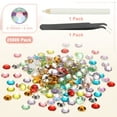 thumbnail image 3 of 1-Set Strass de Resina con Respaldo Plano, Cristales de 4mm en Bulto para Manualidades/Ropa/Decoración de Uñas, Paquete de 25000 con 1 Bolígrafo de Cera y 1 Pinza [Blanco AB], 3 of 6