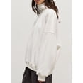thumbnail image 5 of Cenuakty Women’s  Long Sleeve Quarter Zip Sweatshirts CasualOversized Pullover Tops Fall Hoodies, 5 of 8