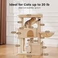 thumbnail image 2 of 41" Tall Cat Tree for Medium-Large Cats, Heavy Duty Cat Tower with 2.8in Posts & Washable Top Perches, Space-Saving Cat Furniture for Apartments, Easy to Assembly, 2 of 14