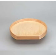 Wood D-Shaped Lazy Susans Economy Lazy Daisy Natural Wood Independently Rotating, Single, D-Shaped, Banded Wood No Hole...