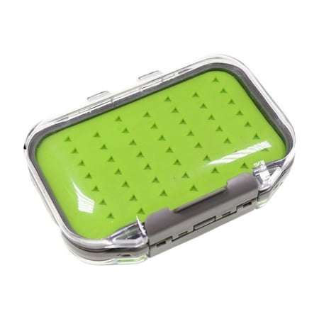 Fly Fishing Box Waterproof Tackle Case Portable with Clear Lid for Bass Trout Freshwater Saltwater Fishing