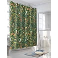 thumbnail image 3 of Fsddascl Botanical Birds Shower Curtain Set - 66" x 72" Washable Bathtub Curtain with 12 Hooks, Art Abstract Leaves Green Waterproof Fabric Stall Shower Curtains for Bathroom/Bathtub Décor, 3 of 6