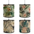 thumbnail image 4 of Retro Bamboo Lamp Shades Green Plants Pattern Light Cover Home Decoration For Floor Light Table Lamp, 4 of 7