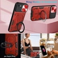 thumbnail image 4 of for iPhone SE Case 2020 2022/iPhone 8 Case/iPhone 7 Phone Case,Metal Stand Ring Holder,Lens Protector,Slim Bumper Full Protection Shockproof Hard Cover for Women Men (Red), 4 of 14