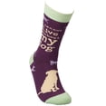 thumbnail image 2 of I Cannot Live Without My Dog Socks in Violet, 2 of 2