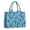 Boston Terrier Blue Pattern, variant on French Bulldog Head Silhouette Tote Bag, Travel Tote Purse with Interior Pockets & Top Handle, Large Capacity Gifts for Work Shopping Travel,15.7 X 5.1 X 13 Inches