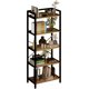 thumbnail image 1 of ibrero con Diseño Industrial con 5 Repisas para Estudio, Sala o Recamara de Madera MDF. Estante Alto de 160 cm para Decoración. Librero para Niños. Bookshelf. Bookshelves Wood (Beige), 1 of 6