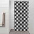 thumbnail image 2 of Black White Checkerboard Checkered Pattern Shower Curtain 36"x72" ,Bathroom Decorative Shower Curtains Set with 12 Hooks,Modern Waterproof Washable Shower Curtain, 2 of 6