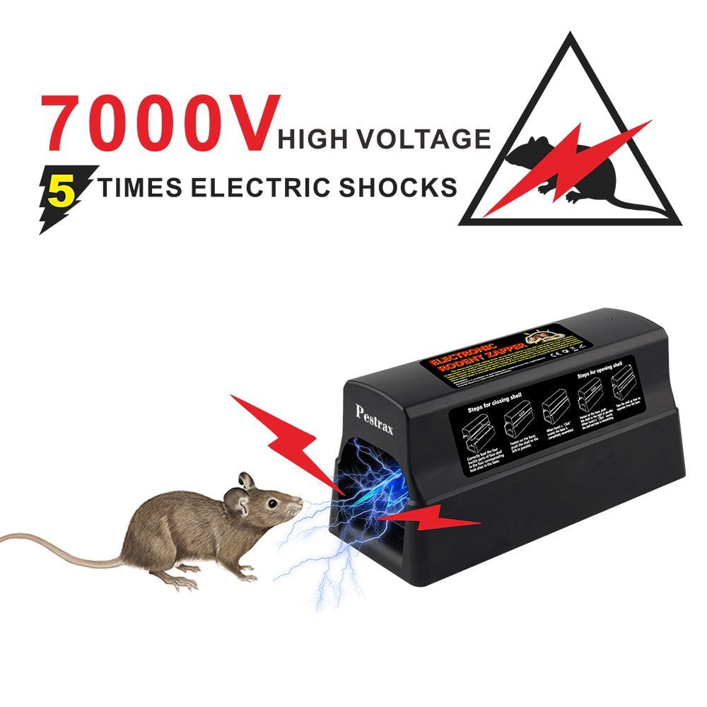 Rodent Terminator Electronic Rat & Mouse Trap Kills All Sized Rats and