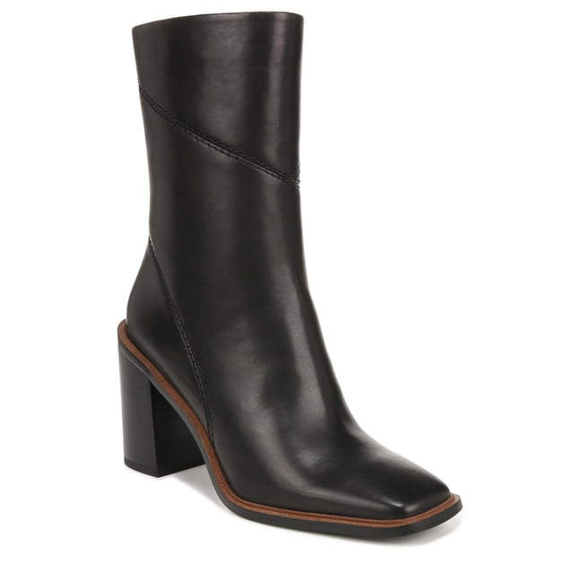 Bota Franco Sarto Stevie de Media Caña en Cuero Negro Talla 8.5 M