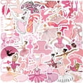 thumbnail image 1 of Paquete de pegatinas de vinilo rosa con tema de baile de ballet, 50 unidades, 1 of 2