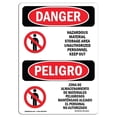thumbnail image 1 of SignMission OS-DS-A-1014-VS-1314 10 x 14 in. OSHA Danger Sign - Hazardous Material Storage Area Bilingual, 1 of 1