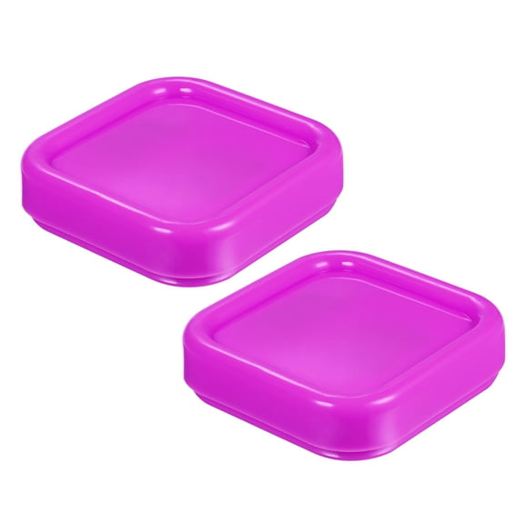 Uxcell Magnetic Pin Cushion Square Plastic Sewing Pin Holder Storage Case Tool, Rose Red 2 Pack