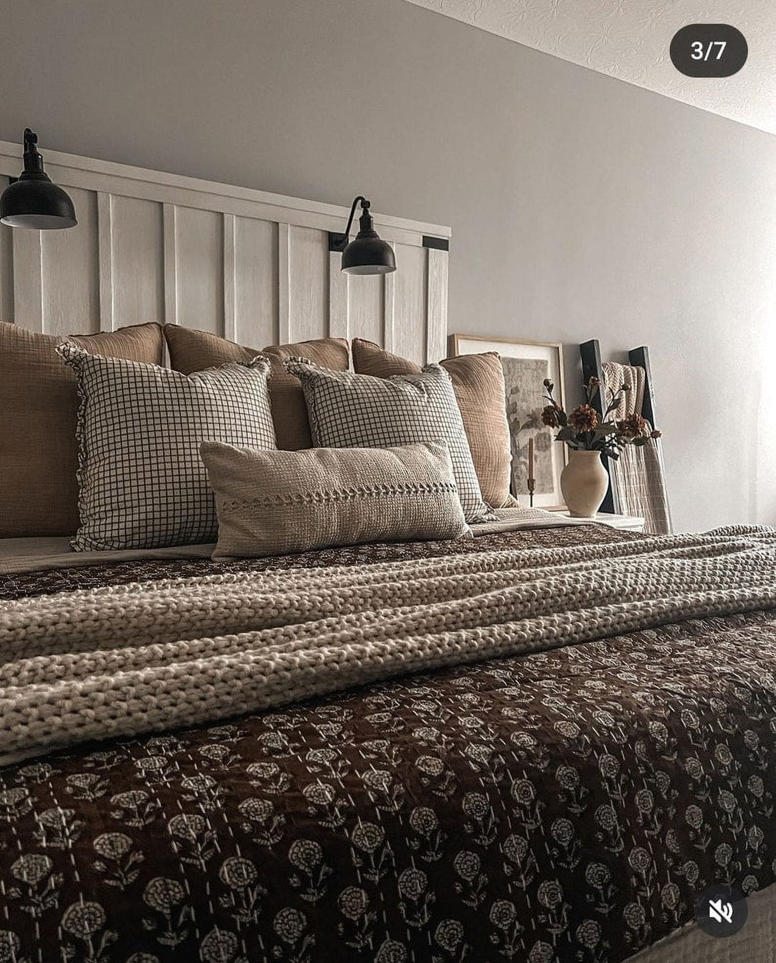 A And E Textiles House Luxury Indian Floral Kantha Bedding HandBlock Flower Print Throw Quilt Cotton Light Weight Summer Winter Blanket Bedspread Housewarming Gift