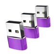 thumbnail image 4 of Adaptador portátil 3x Tipo .1 a USB 2.0 Plug and Play Rendimiento estable Púrpura, 4 of 9