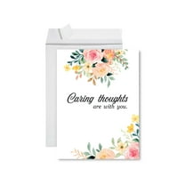 Koyal Wholesale Jumbo Sympathy Card with Envelope, Caring Thoughts Are With You, 8.5" x 11", 1-Pk