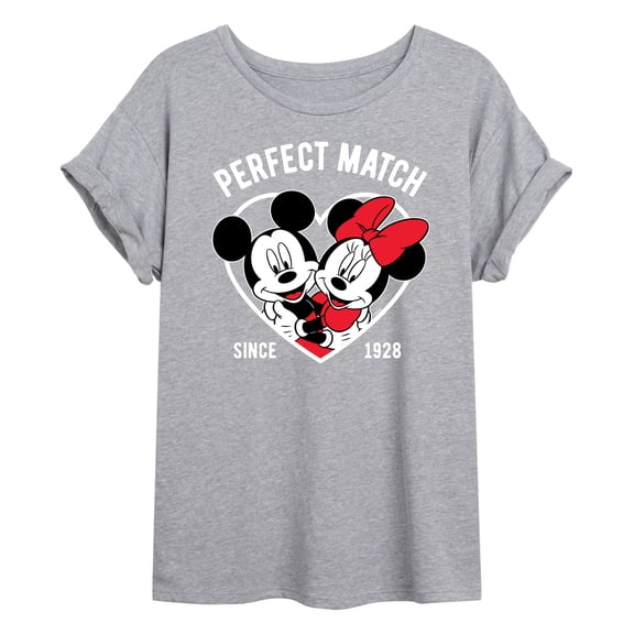 Disney - Perfect Match - Juniors Oversized Graphic T-Shirt