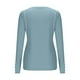 thumbnail image 5 of Heisall Womens Casual T-Shirts Long Sleeve Button-Up V-Neck Solid Color 2025 New Arrival Fashion Casual Tops, 5 of 7