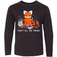 thumbnail image 3 of Inktastic Red Panda Craft All The Things Long Sleeve Youth T-Shirt, 3 of 5