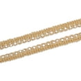 thumbnail image 2 of 1 Centimeter Looped Metallic Corded Rhinestone Polyester Trim By The Yard For Sewing, Crafting, Upholstery, & DIY Projects - Champagne (1 Yard), 2 of 3