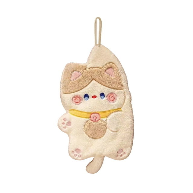Kitchen Hand Towels Kitchen Hand Towel Hanging Double Thickened Wipes Cute Wind Cartoons Velvet Absorbent Children's Hand Wipe Absorbent Towel Cute Kitchen Towels