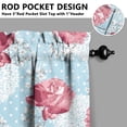 thumbnail image 5 of Pioneer Kitchen Curtains and Valance Set 24 Inch Tier Pink Paper Peony Flowers Curtains Small Drapes for Cafe Living Room Bathroom Farmhouse 3 Pieces Set Rod Pocket, 5 of 6