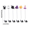 thumbnail image 2 of Halloween Coffee Spoons with Pumpkin Pendant, Stainless Steel Stirring Spoons for Kitchen, Spooky Party Table Decorations, Unique Fall Seasonal Home Decor Gifts, 1Pack F, 2 of 3