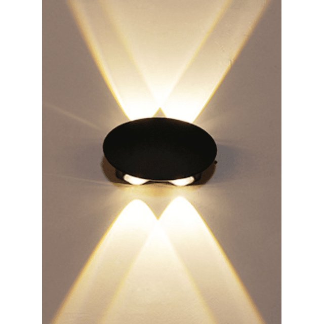 4 LED Lámpara de pared para exteriores Interior y exterior Impermeable LED Luz blanca cálida Lámpara de pared Terraza Lámpara de jardín Decoración Sala de estar Dormitorio Lámpara de pared d