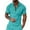 Mint Green, variant on Krdevn Men's Shirt Summer Outfits Casual Zipper Up Short Sleeve Shirt Suit for Men Tops,S