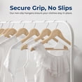 thumbnail image 3 of Ganchos de Madera Premium Serenelife, Ahorradores de Espacio, Resistentes, con Gancho Metálico Giratorio de 360°, para Abrigos, Pantalones y Vestidos, Natural, Pack 80, 3 of 5