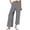 Gray, variant on Trendy Pleated Lounge Pants for Women Button Down Solid Color Wide Leg Pants Trousers with Pockets