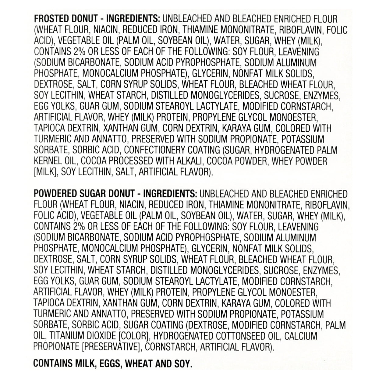 Great Value Donut Variety, Frosted Chocolate & Powdered Sugar, 22 oz, 12 Count