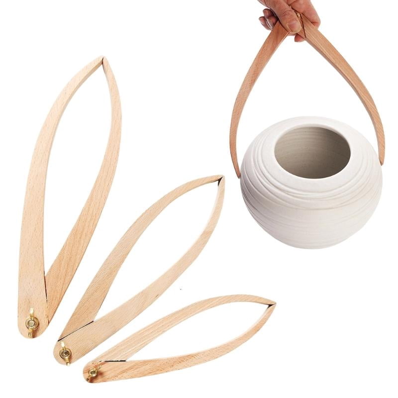 ANXPTIME 3Pcs Professional Wood Pottery Calipers Ceramics Diameter Measuring Tool