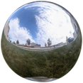 thumbnail image 1 of Lily's Home Gazing Globe Bola de espejo en acero inoxidable plateado - 12 pulgadas, 1 of 1
