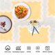 thumbnail image 3 of 4-piece set of placemats, 13 x 19 inch cotton table mat, washable and heat-resistant table mat, used for table decoration, Bohemian placemat (beige border), 3 of 5
