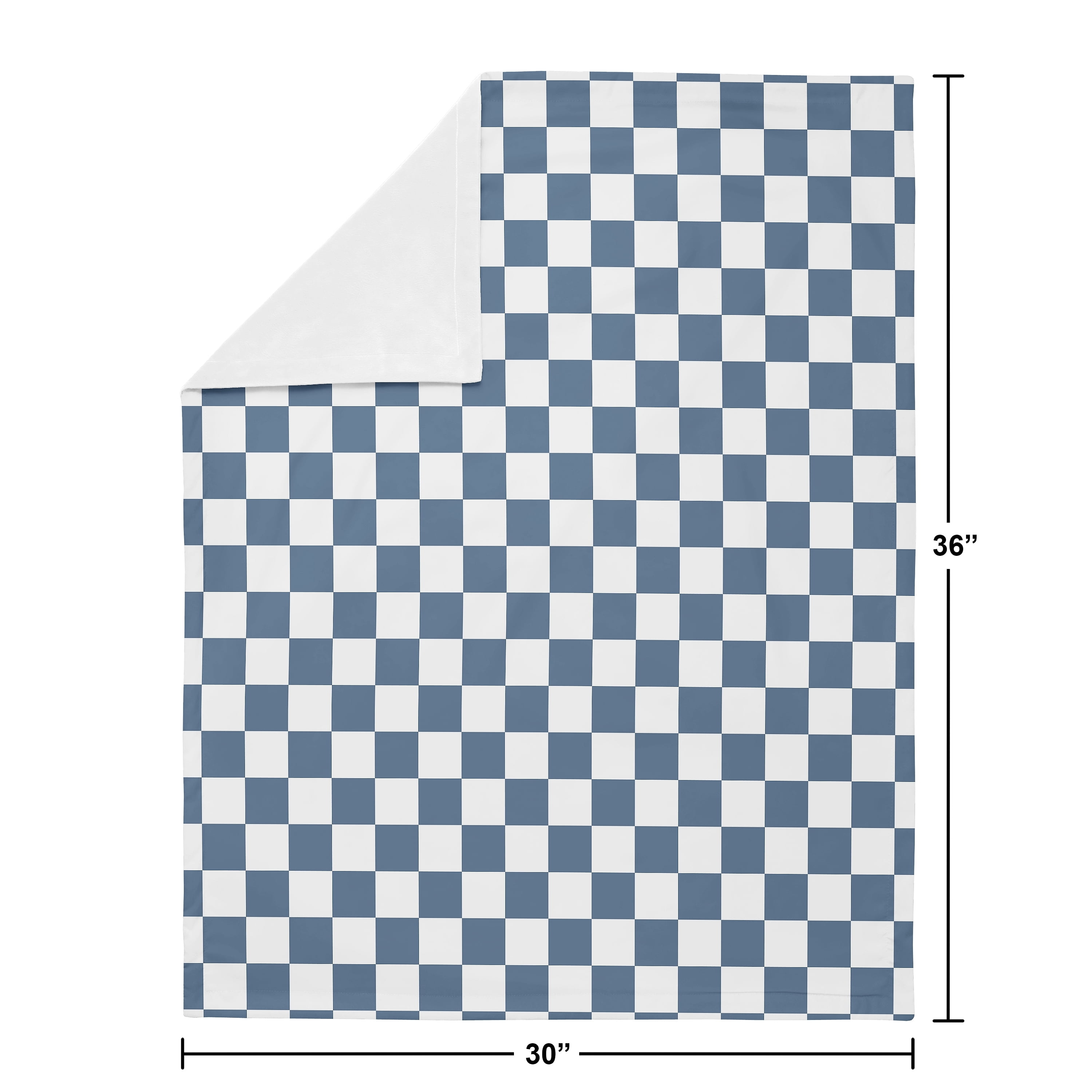 Sweet Jojo Designs Blue Gingham Checkered Plaid Boy Baby Receiving Security Blanket