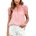 thumbnail image 1 of Cathalem T-Shirts pour Femmes Été Col Rond Manches Courtes Basique pour Entraînement, Rose TG, 1 of 5